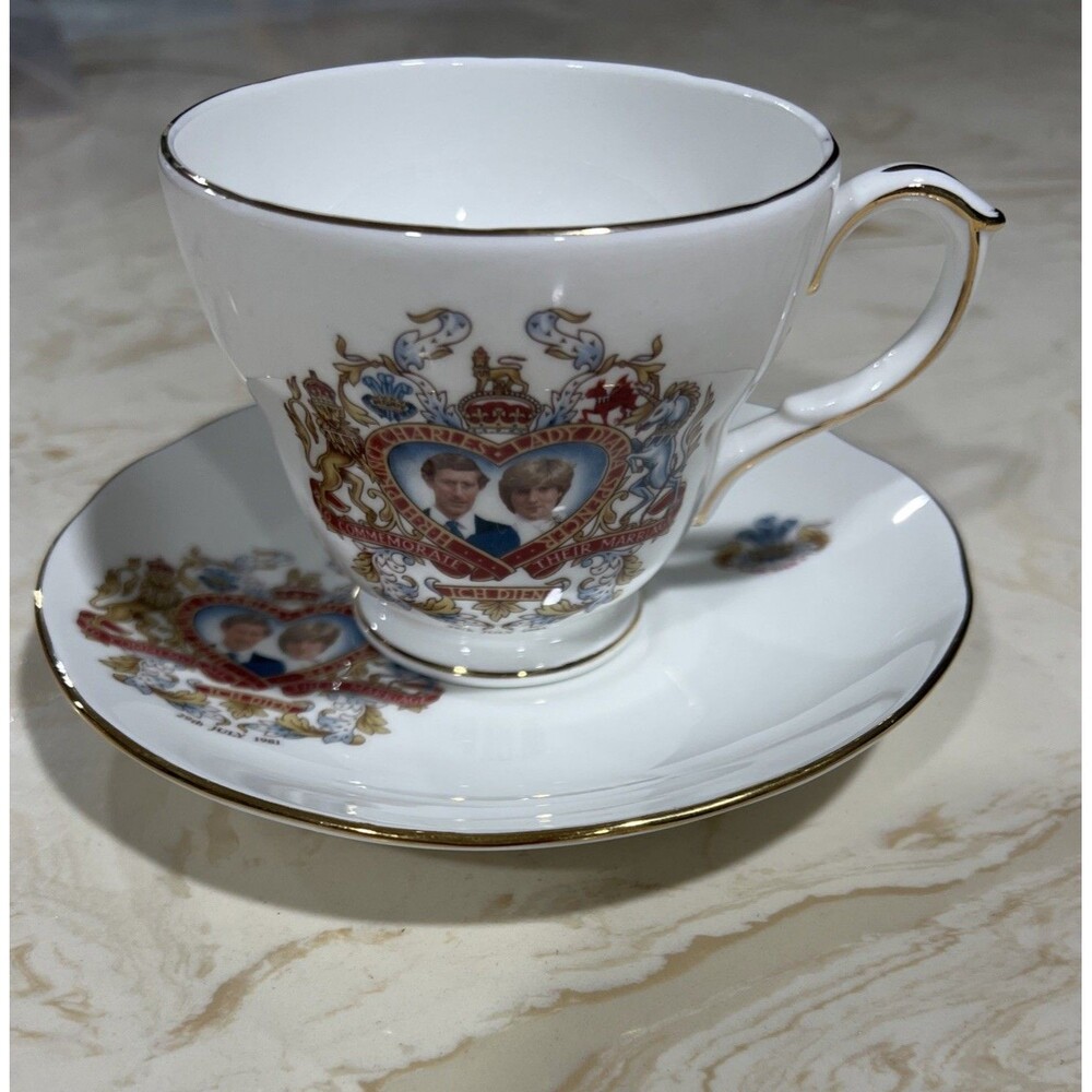 Duchess Prince Charles & Lady Diana Wedding China Teacup & Saucer  c.1981